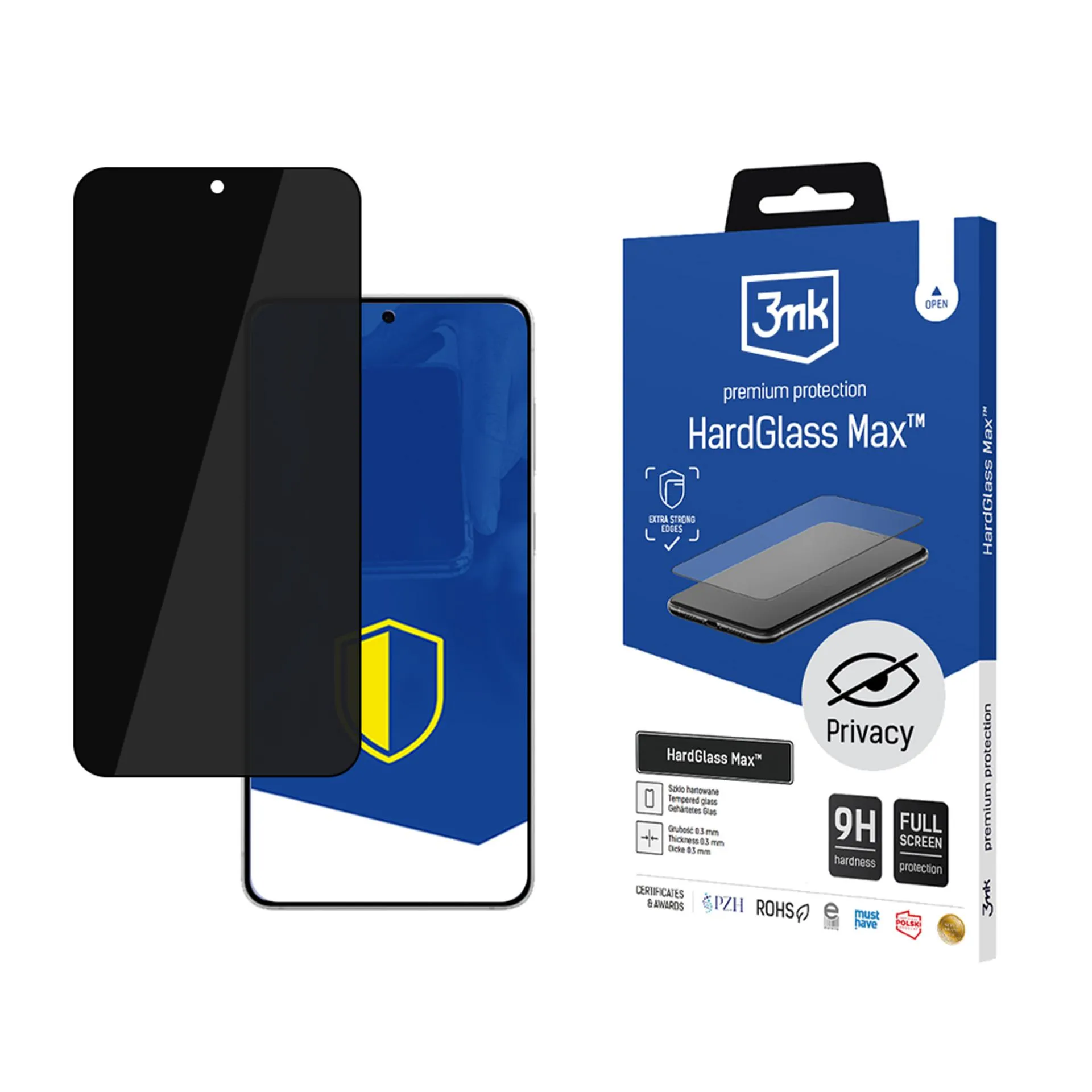 Sklo na ochranu soukromí pro Samsung Galaxy S25 Edge - 3mk HardGlass Max Privacy