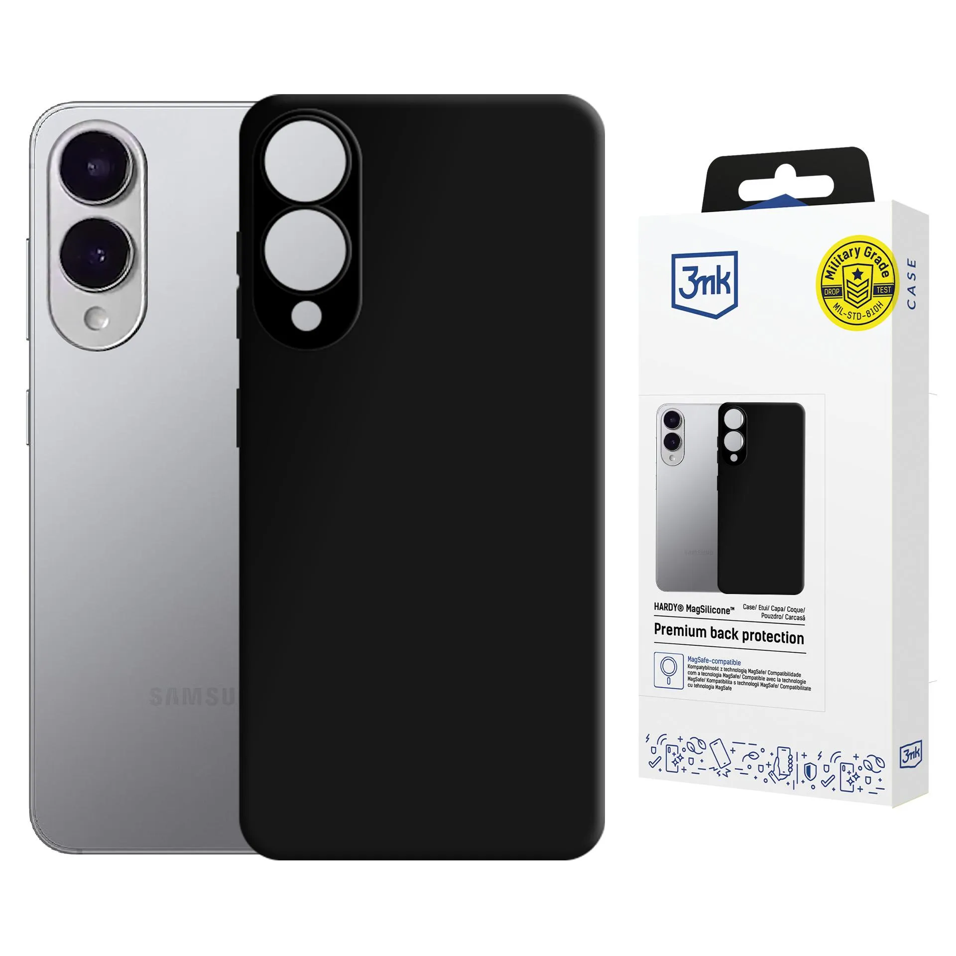 Pouzdro na Samsung Galaxy S25 Edge - 3mk Hardy MagSilicone Černé