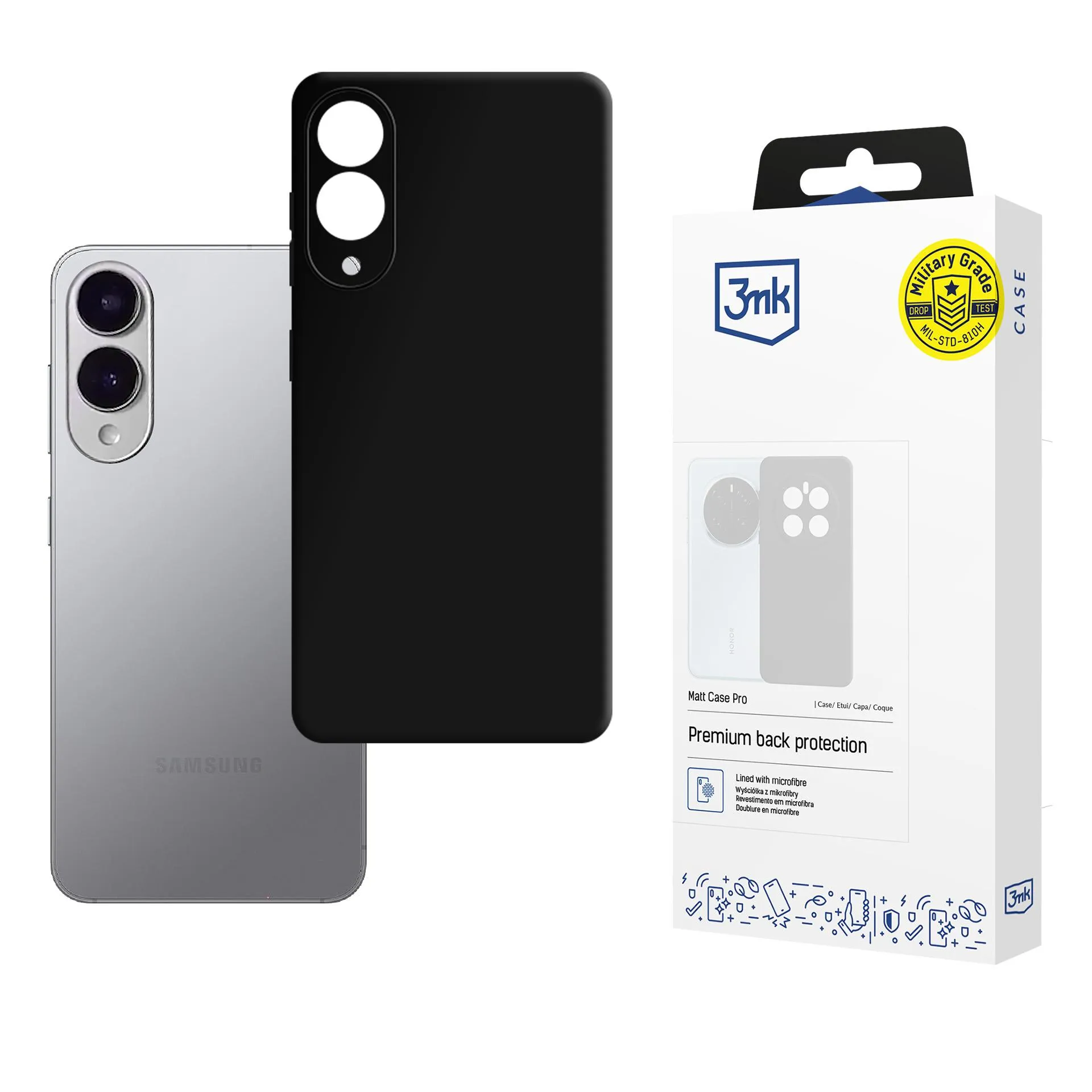 Pouzdro na Samsung Galaxy S25 Edge - 3mk Matt Case Black