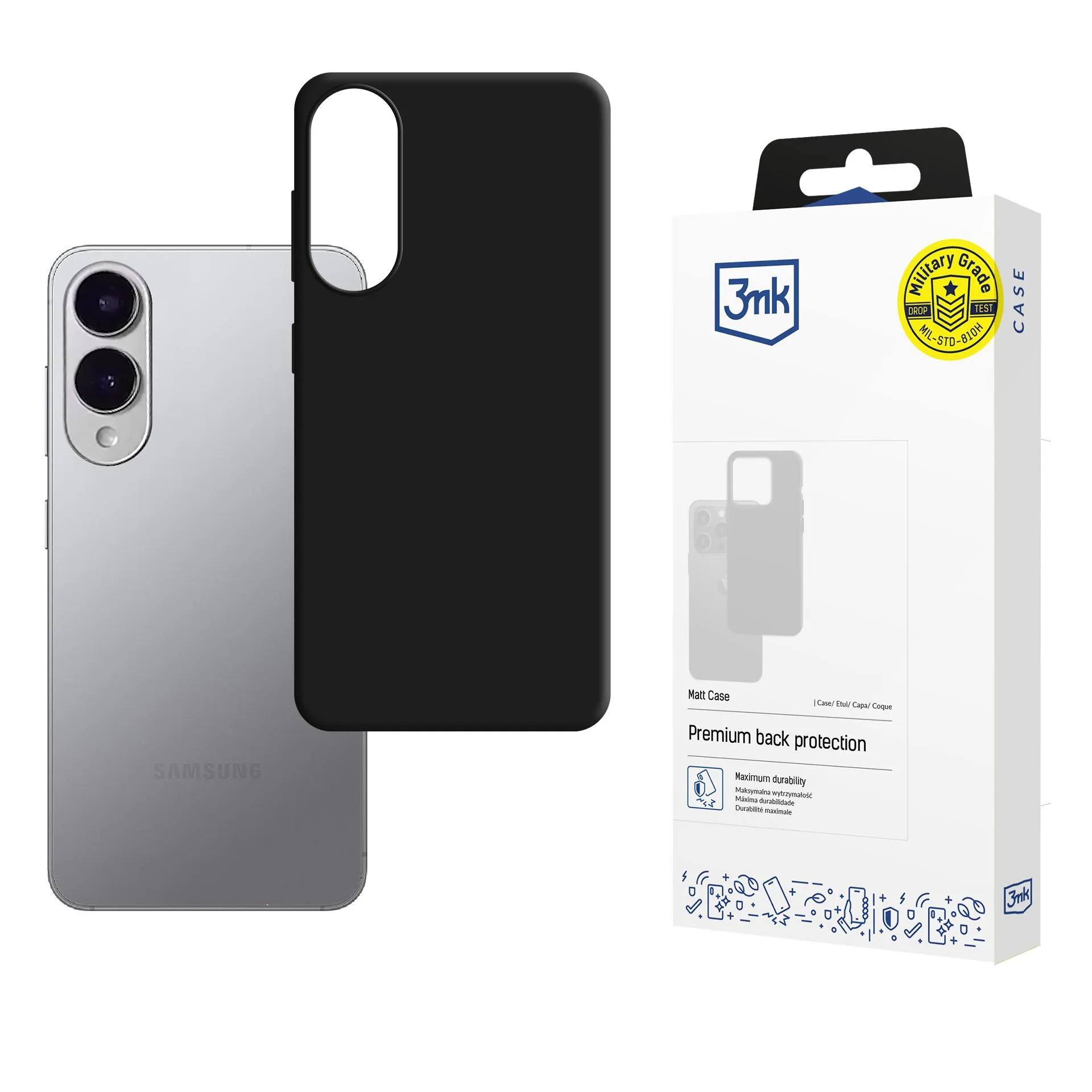 Pouzdro na Samsung Galaxy S25 Edge - 3mk Matt Case Černá