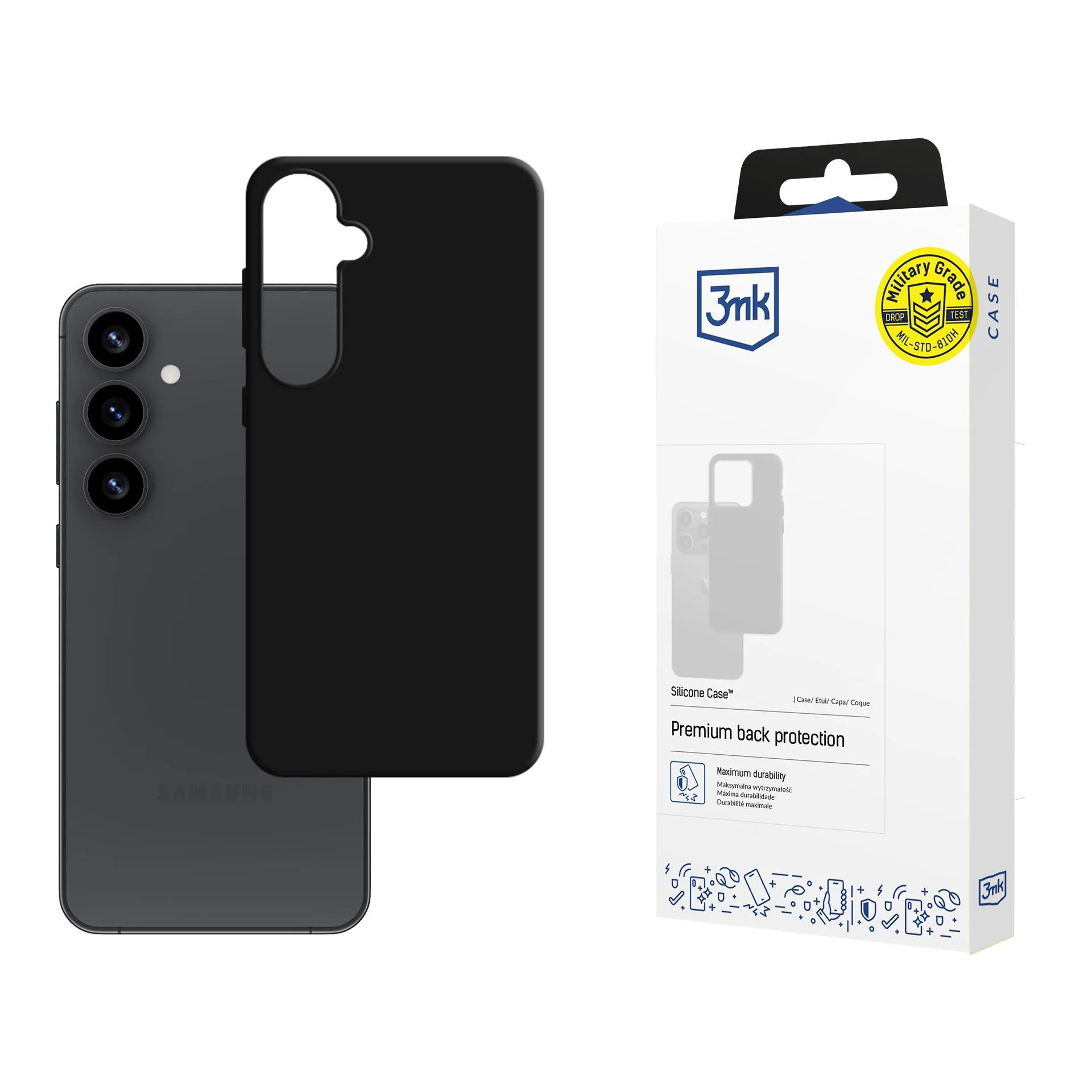 Pouzdro na Samsung Galaxy S25+ - 3mk Silikonové pouzdro Černé