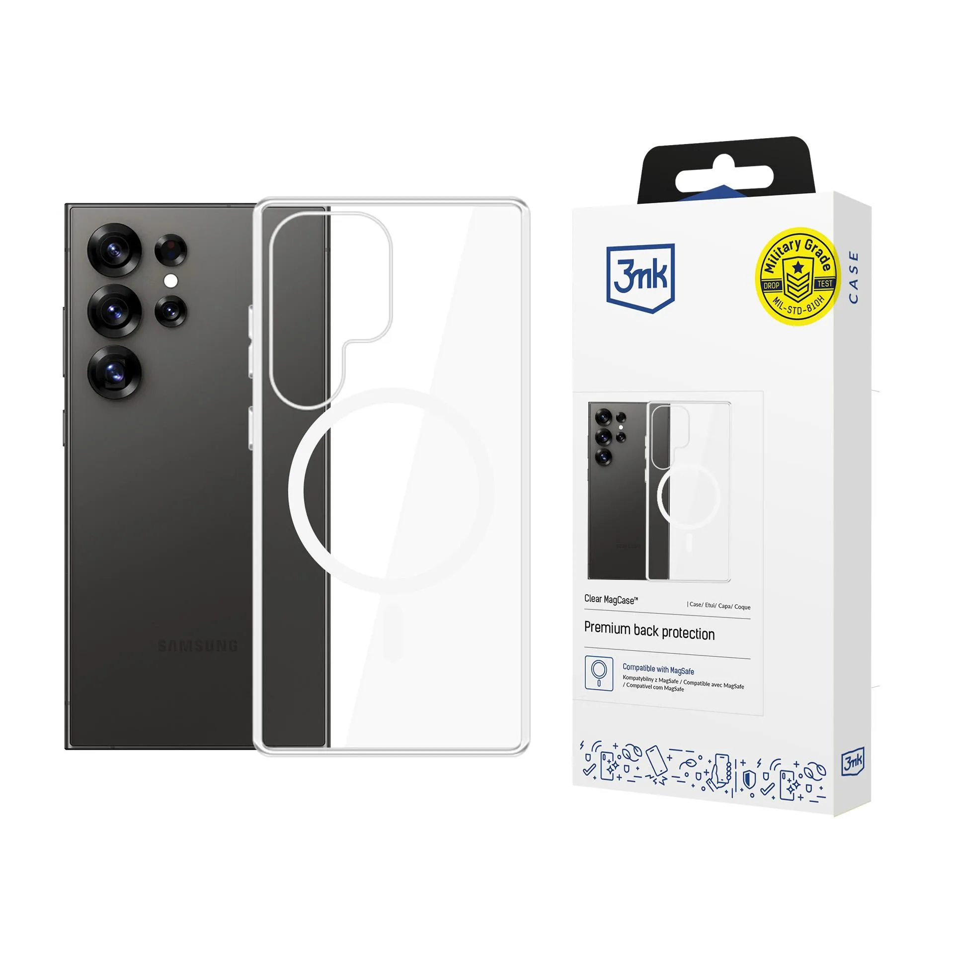 Pouzdro na Samsung Galaxy S25 Ultra - 3mk Clear MagCase