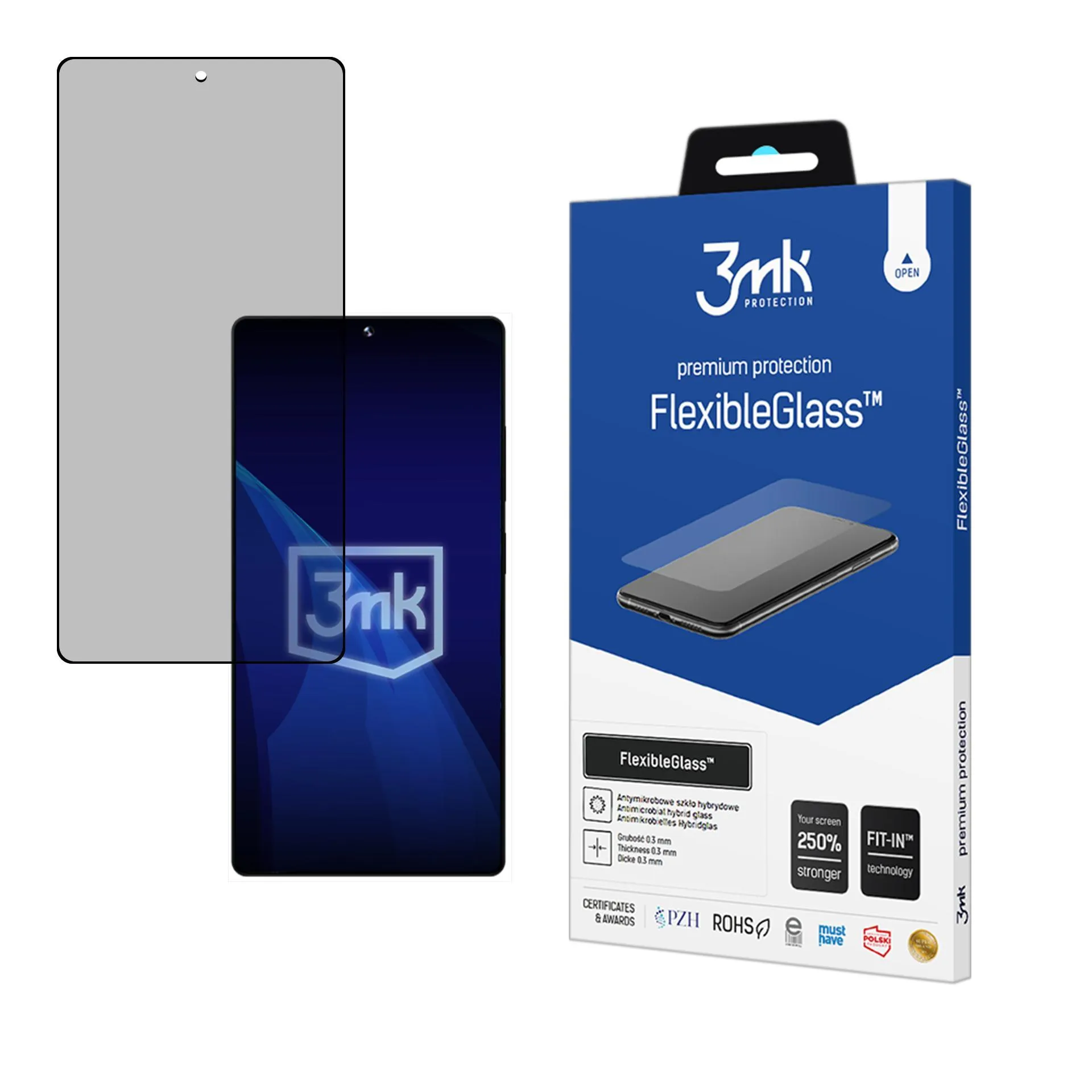 Hybridní nerozbitné sklo na Samsung Galaxy S25 Ultra - 3mk FlexibleGlass™