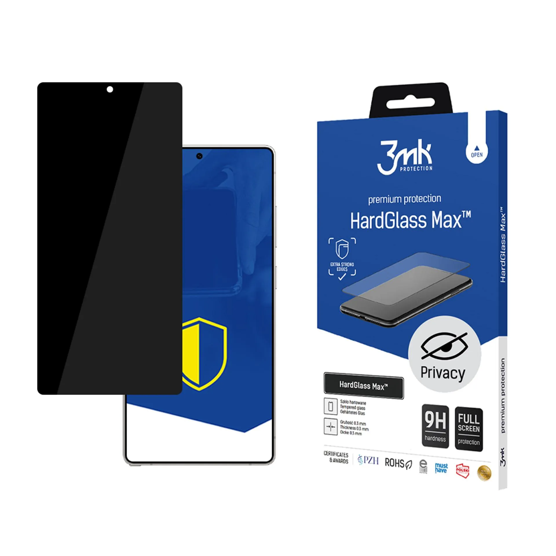 Sklo na ochranu soukromí pro Samsung Galaxy S25 Ultra - 3mk HardGlass Max Privacy