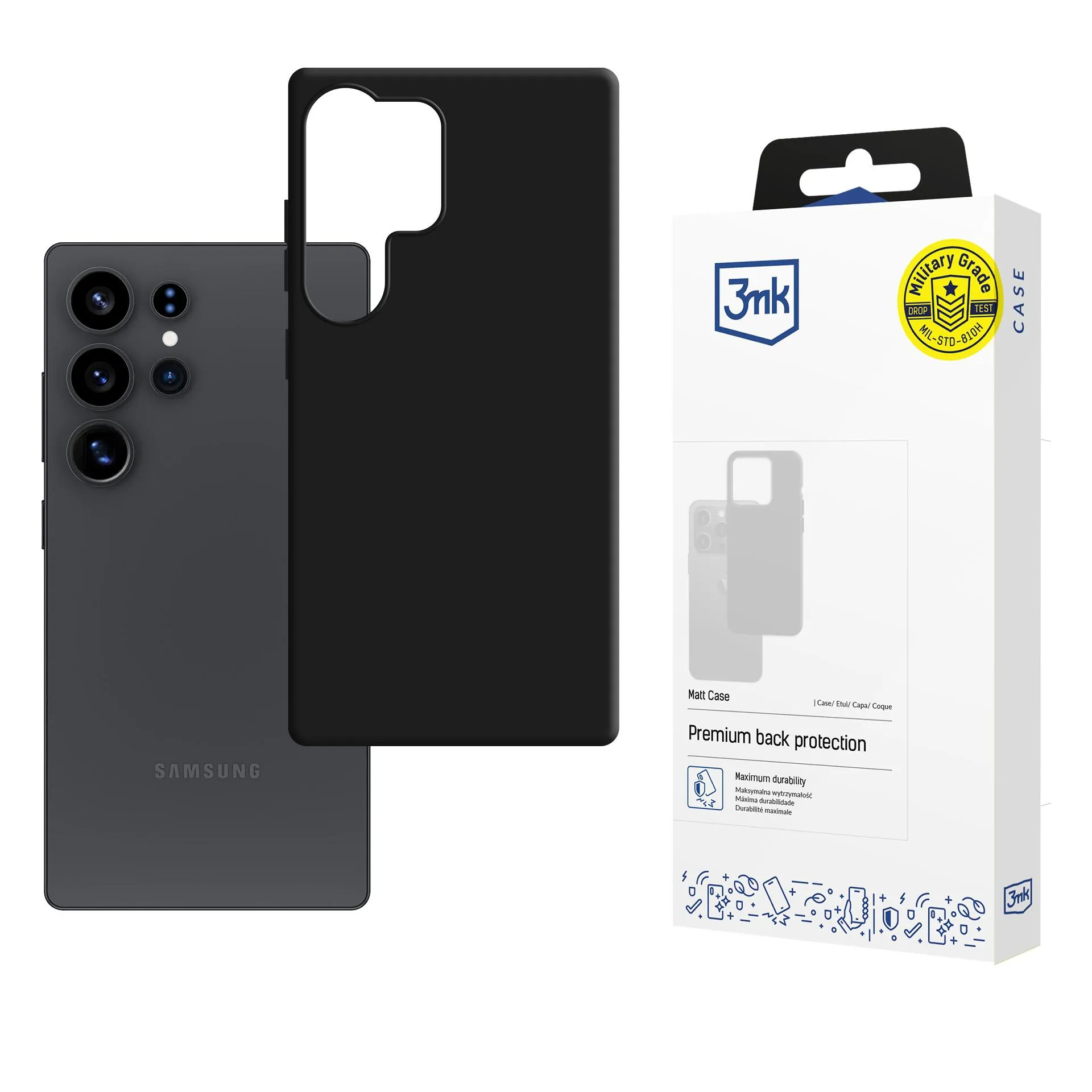 Pouzdro na Samsung Galaxy S25 Ultra - 3mk Matt Case Černá