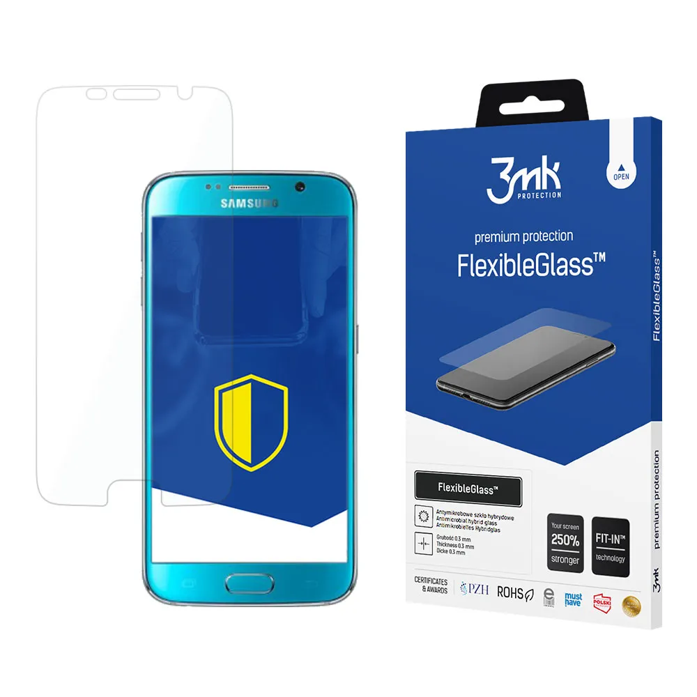 Hybridní nerozbitné sklo na Samsung Galaxy S6 - 3mk FlexibleGlass™