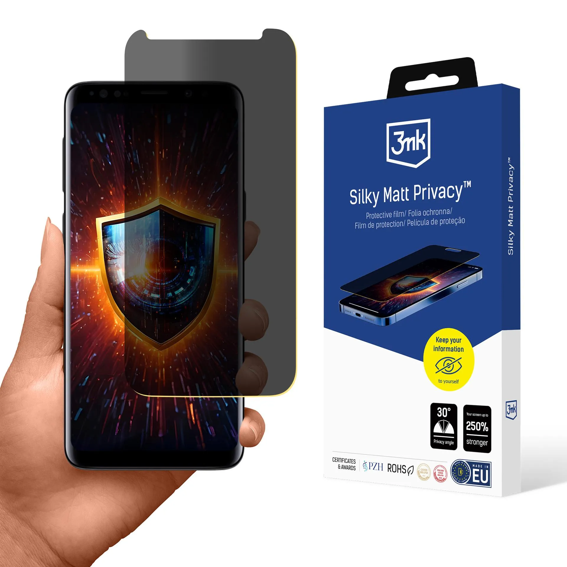 Fólie pro soukromí na Samsung Galaxy S9 - 3mk Silky Matt Privacy