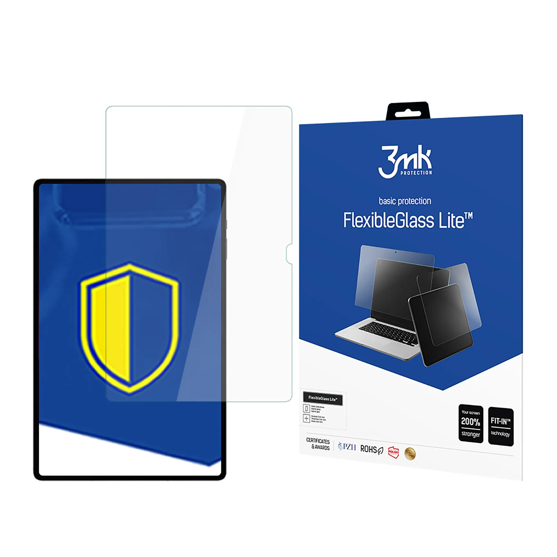 Nepraskající hybridní sklo na Samsung Galaxy Tab S10 Ultra - 3mk FlexibleGlass Lite