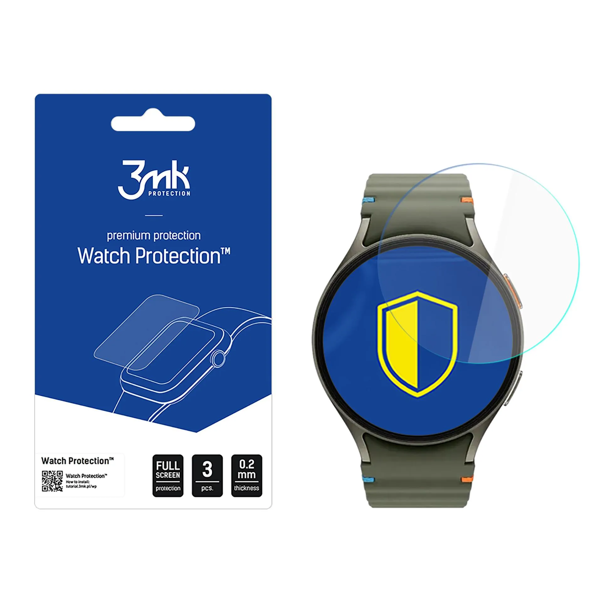 Ochranné sklo na displej chytrých hodinek Samsung Galaxy Watch 7 44mm - 3mk Watch Protection