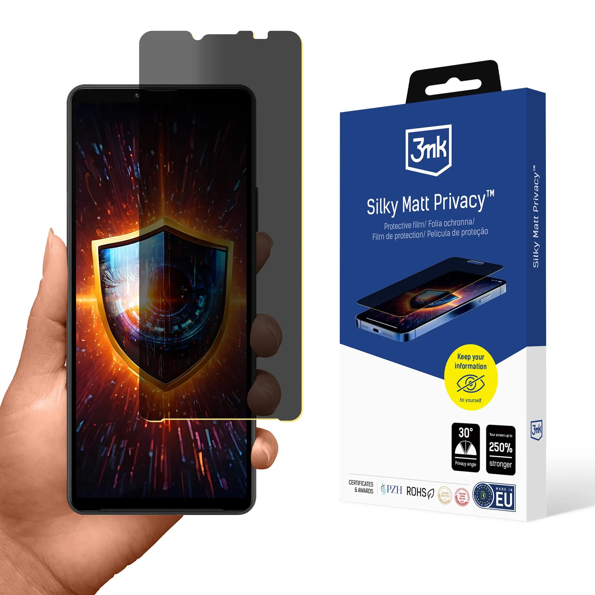 Fólie pro soukromí na Sony Xperia 10 IV - 3mk Silky Matt Privacy