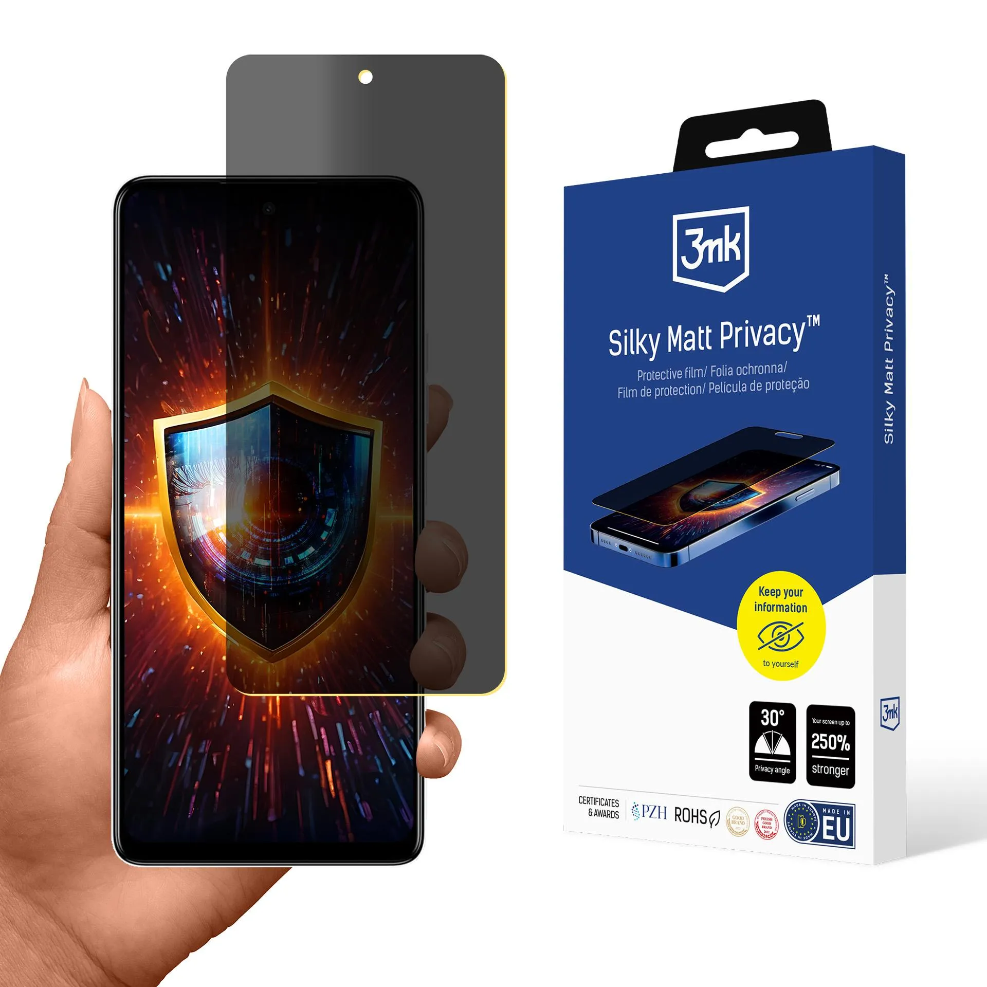 Fólie pro soukromí na Tecno Spark 10 Pro - 3mk Silky Matt Privacy