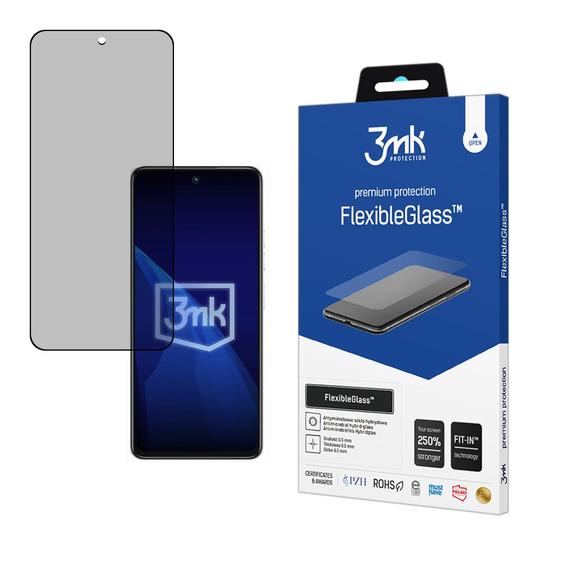 Hybridní nerozbitné sklo na Tecno Spark 30 Pro - 3mk FlexibleGlass™