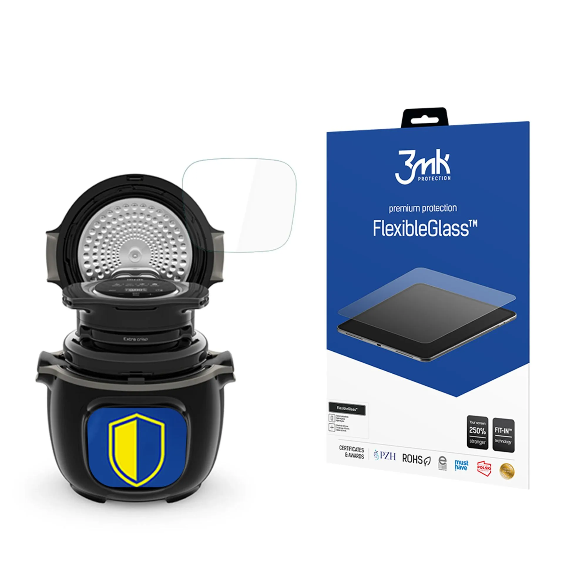 Nerozbitné hybridní sklo na Tefal Cook4Me Touch CY9128 / Touch Pro CY9431 - 3mk FlexibleGlass