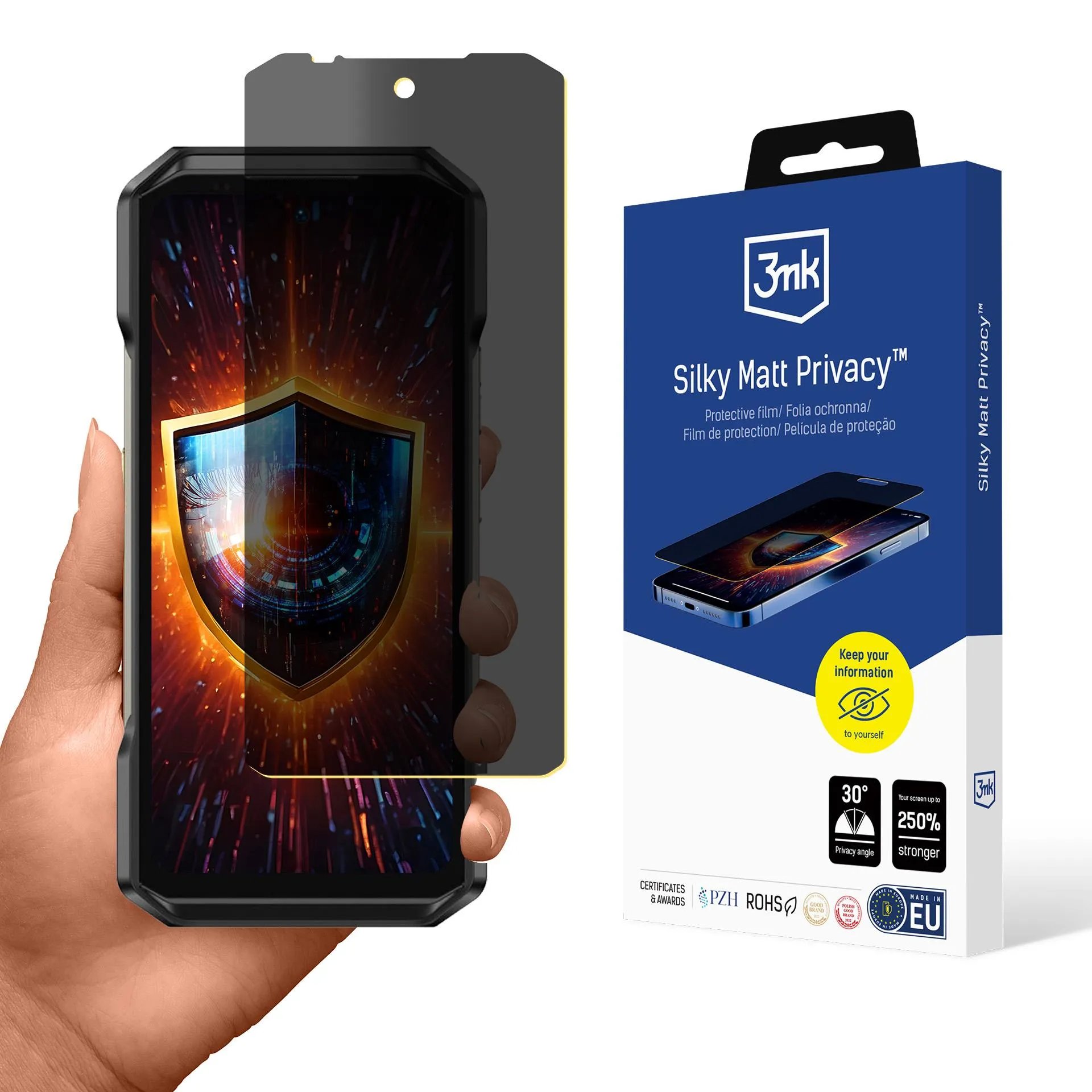 Fólie pro soukromí na Ulefone Armor 27T Pro - 3mk Silky Matt Privacy