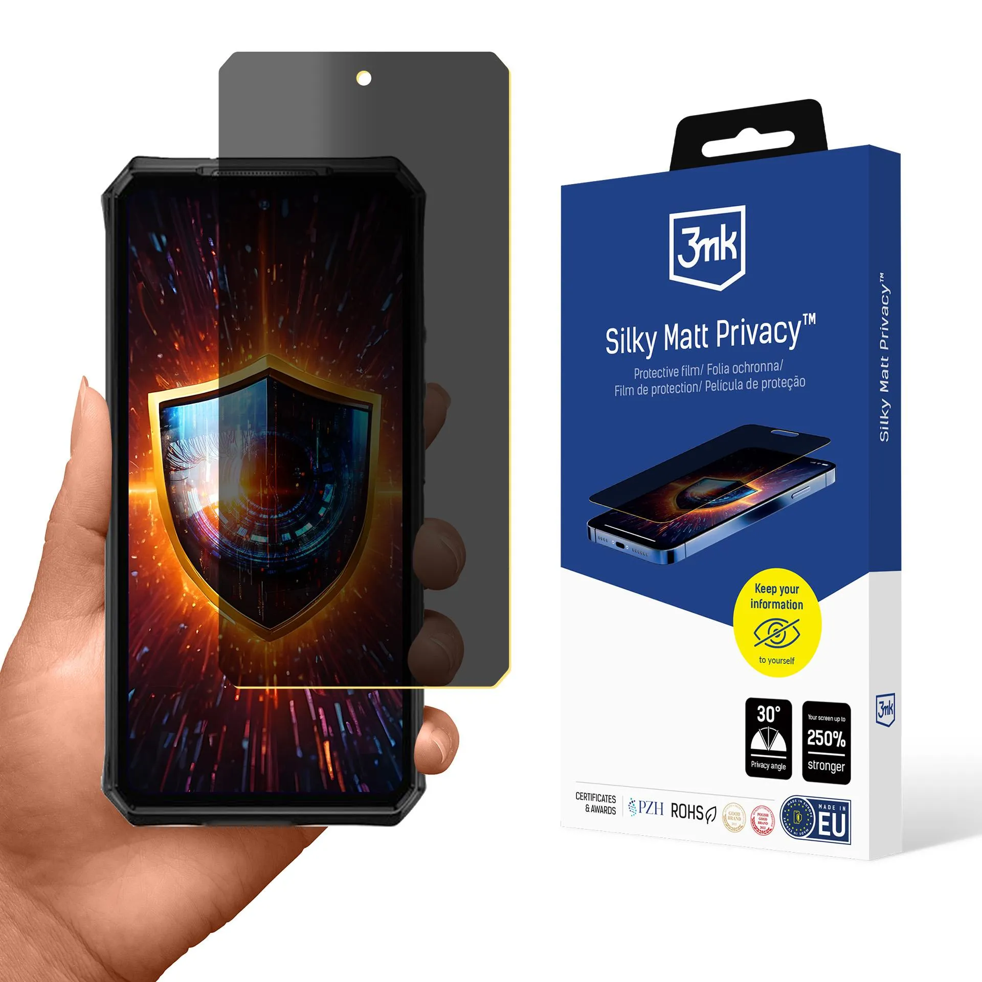 Fólie pro soukromí na Ulefone Armor 28 Ultra - 3mk Silky Matt Privacy