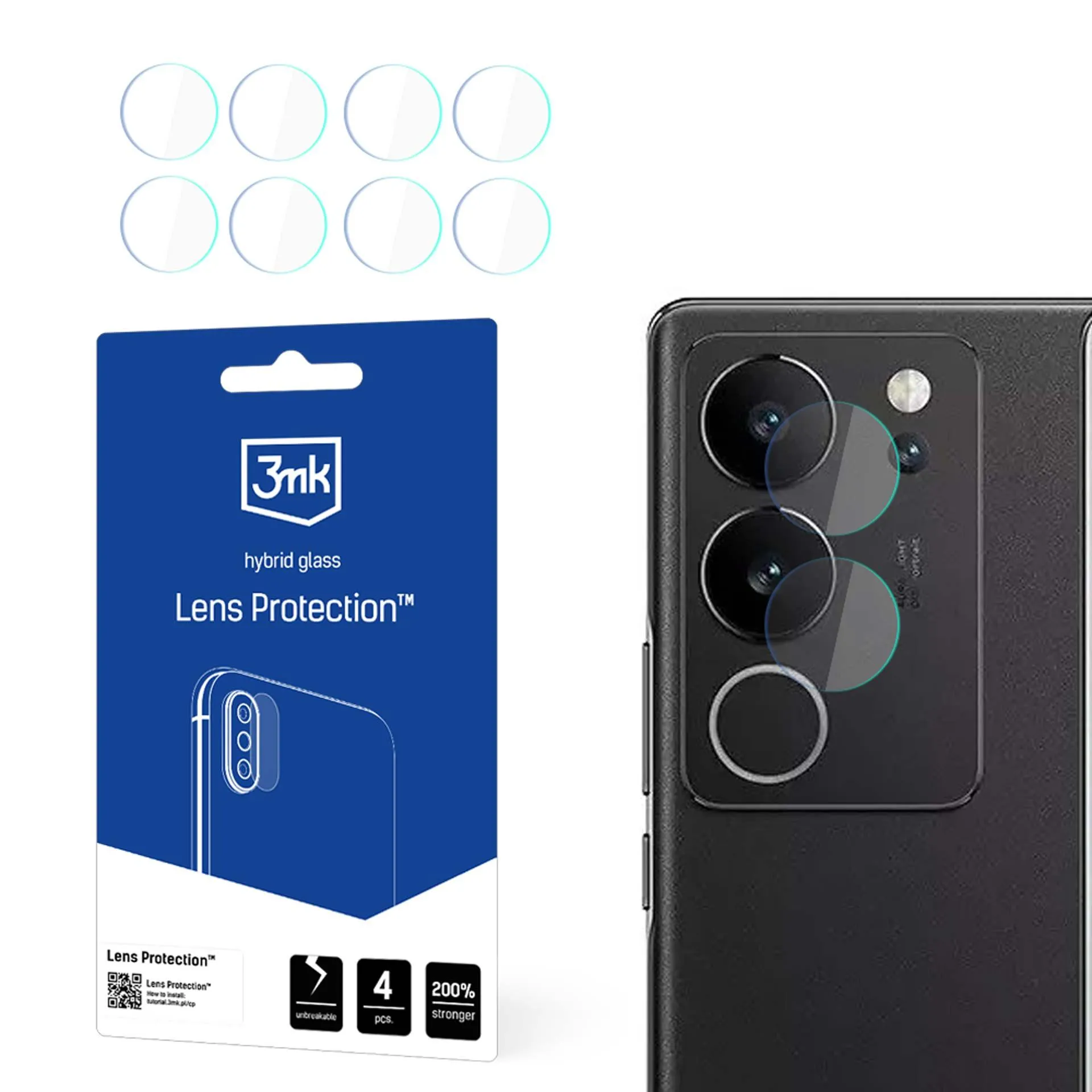 Sklo na objektiv fotoaparátu pro Vivo V29 5G - 3mk Lens Protection