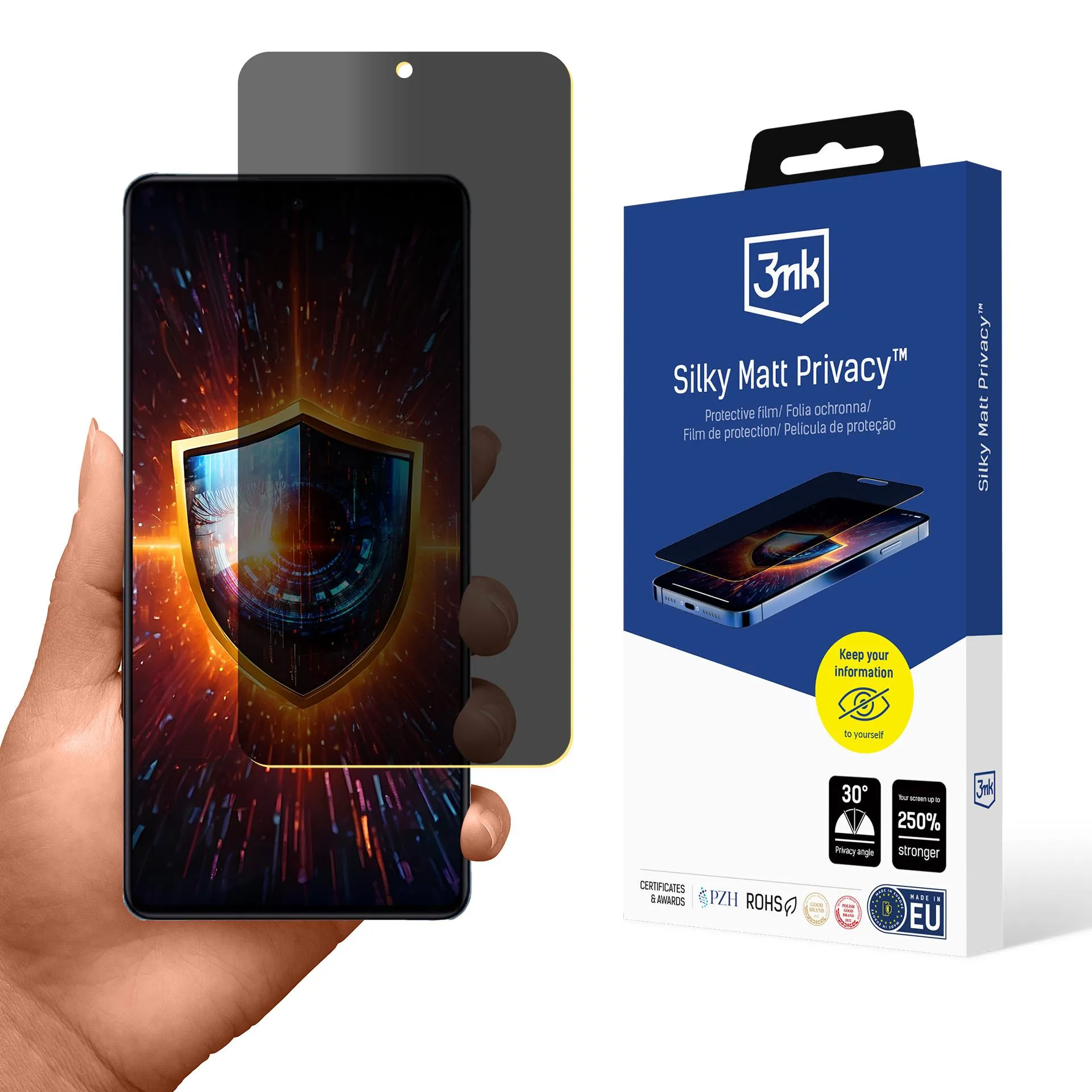 Fólie pro soukromí na Xiaomi 12 Pro - 3mk Silky Matt Privacy