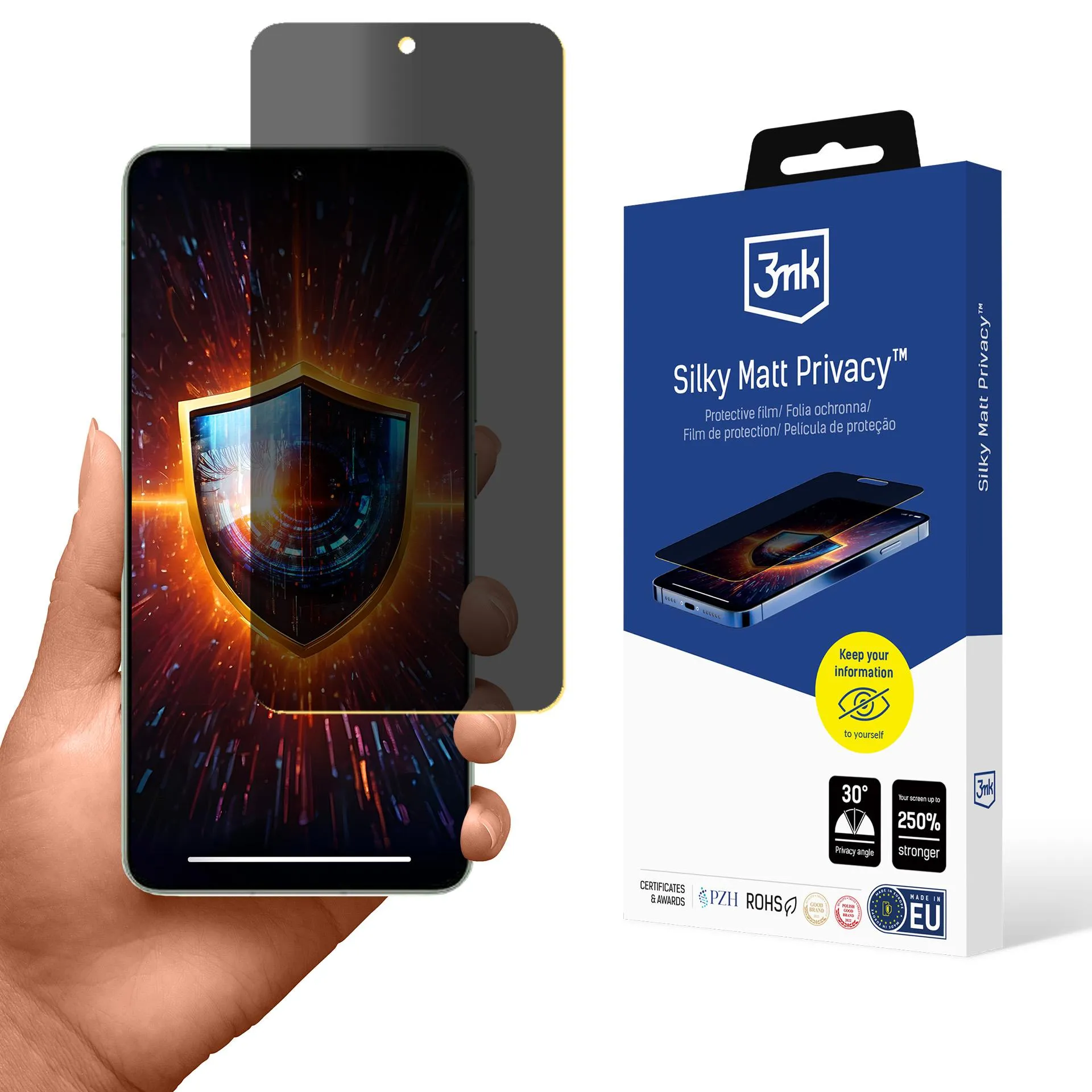 Fólie pro soukromí na Xiaomi 15 Pro - 3mk Silky Matt Privacy