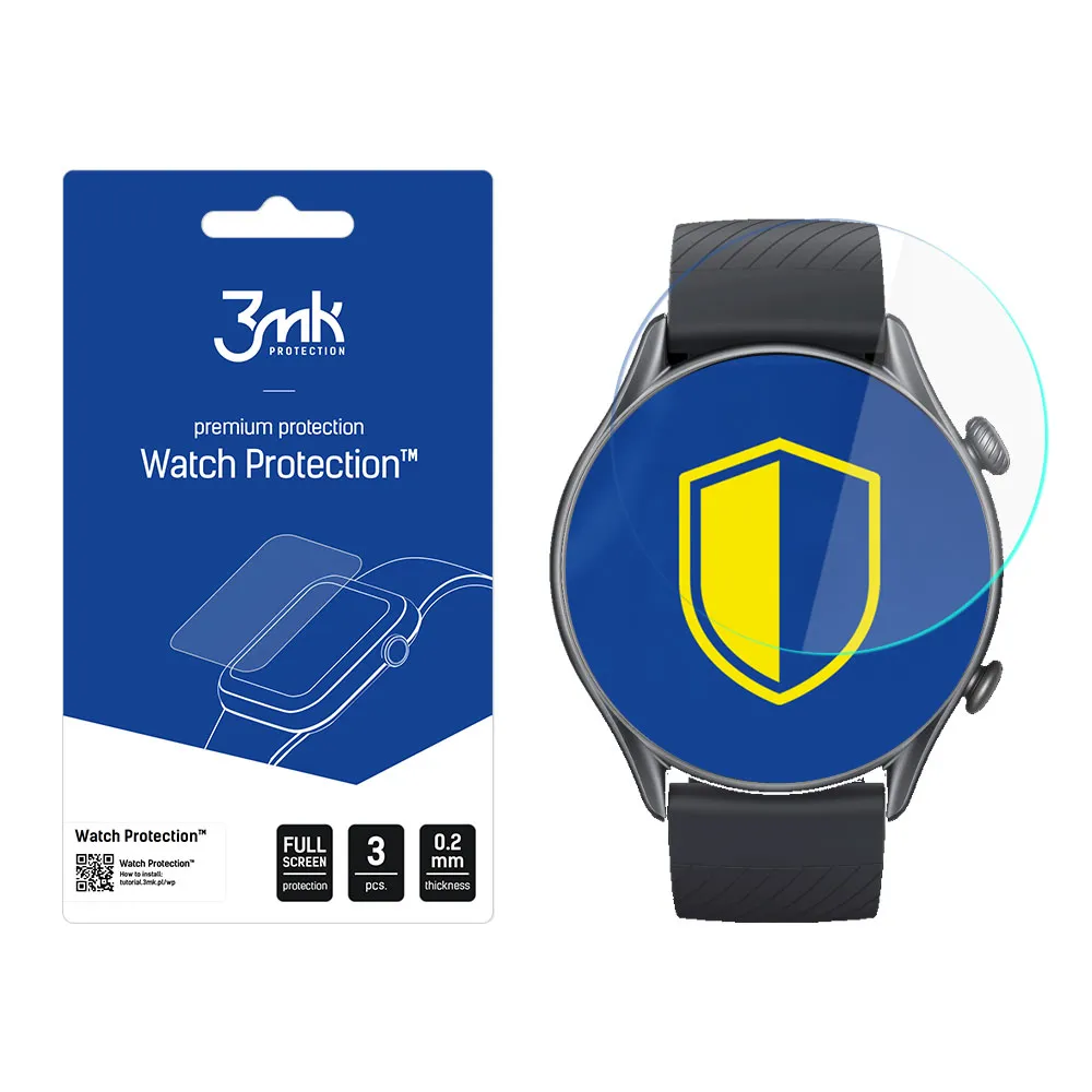 Ochranná fólie na displej chytrých hodinek Xiaomi Amazfit GTR 3 - 3mk Watch Protection