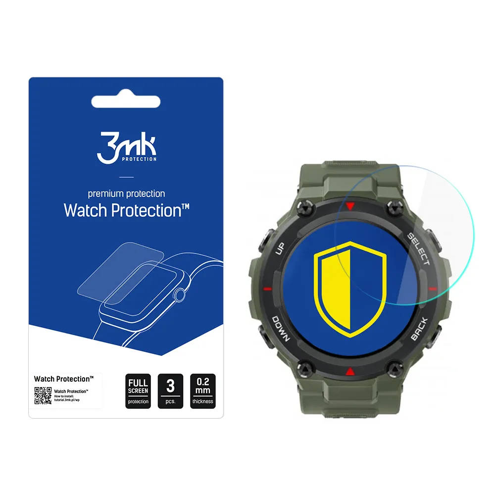 Ochranné sklo na displej chytrých hodinek Xiaomi Amazfit T-Rex 1.3 - 3mk Watch Protection