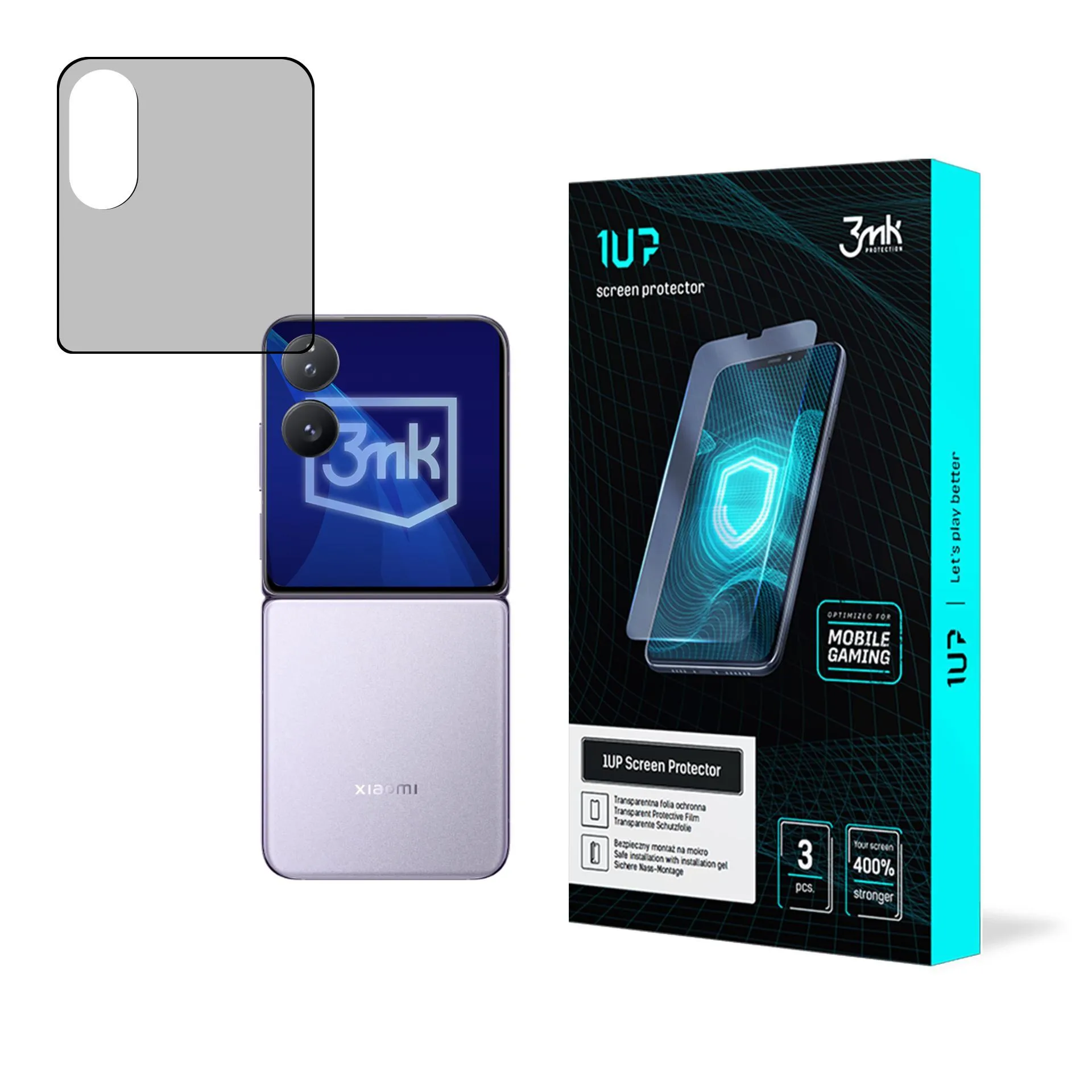 Ochranná fólie pro Xiaomi Mix Flip (front) - 3mk 1UP chránič obrazovky (3 kusy)