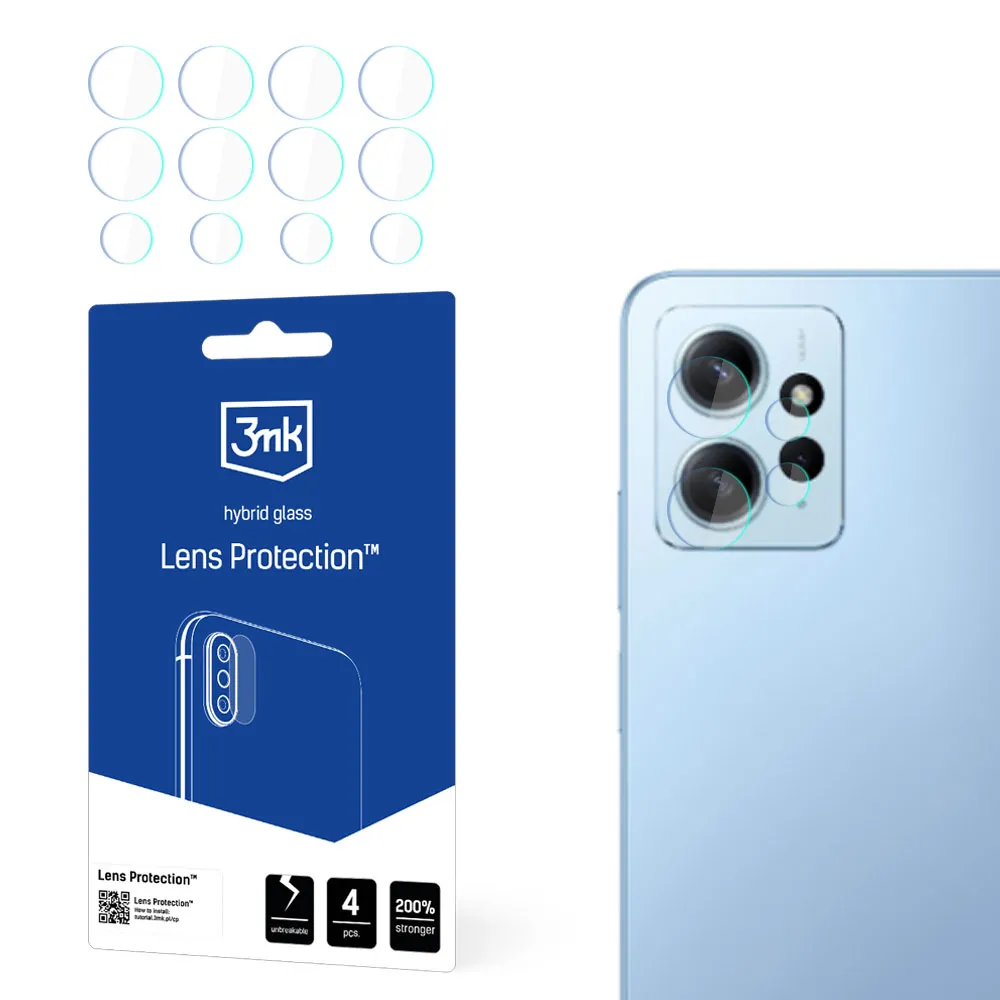 Sklo na objektiv fotoaparátu pro Xiaomi Redmi 12 - 3mk Lens Protection