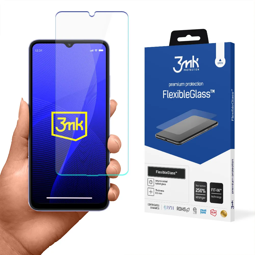 Hybridní nerozbitné sklo na Xiaomi Redmi 12C - 3mk FlexibleGlass™