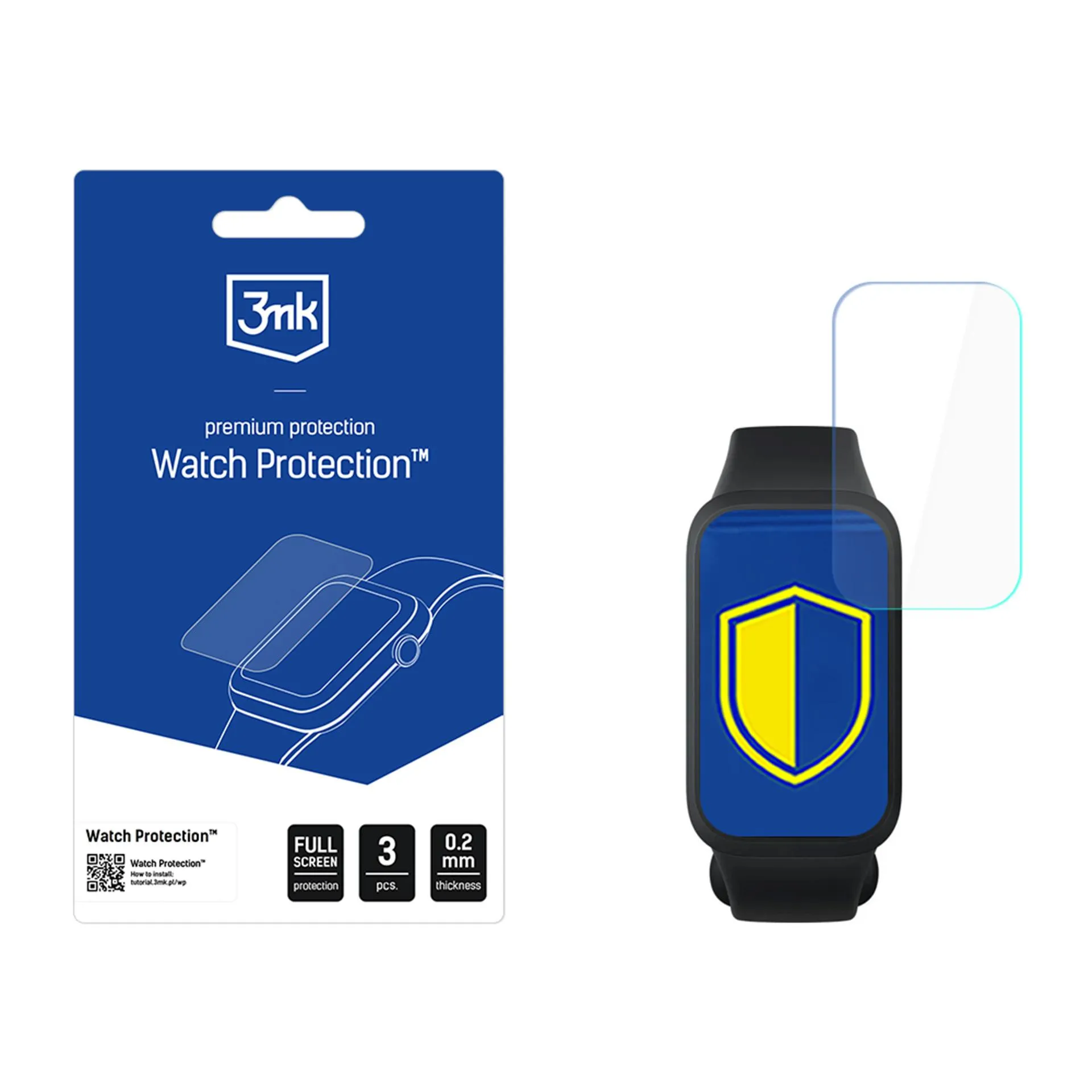 Ochranné sklo na displej chytrých hodinek Xiaomi Smart Band 9 Active - 3mk Watch Protection