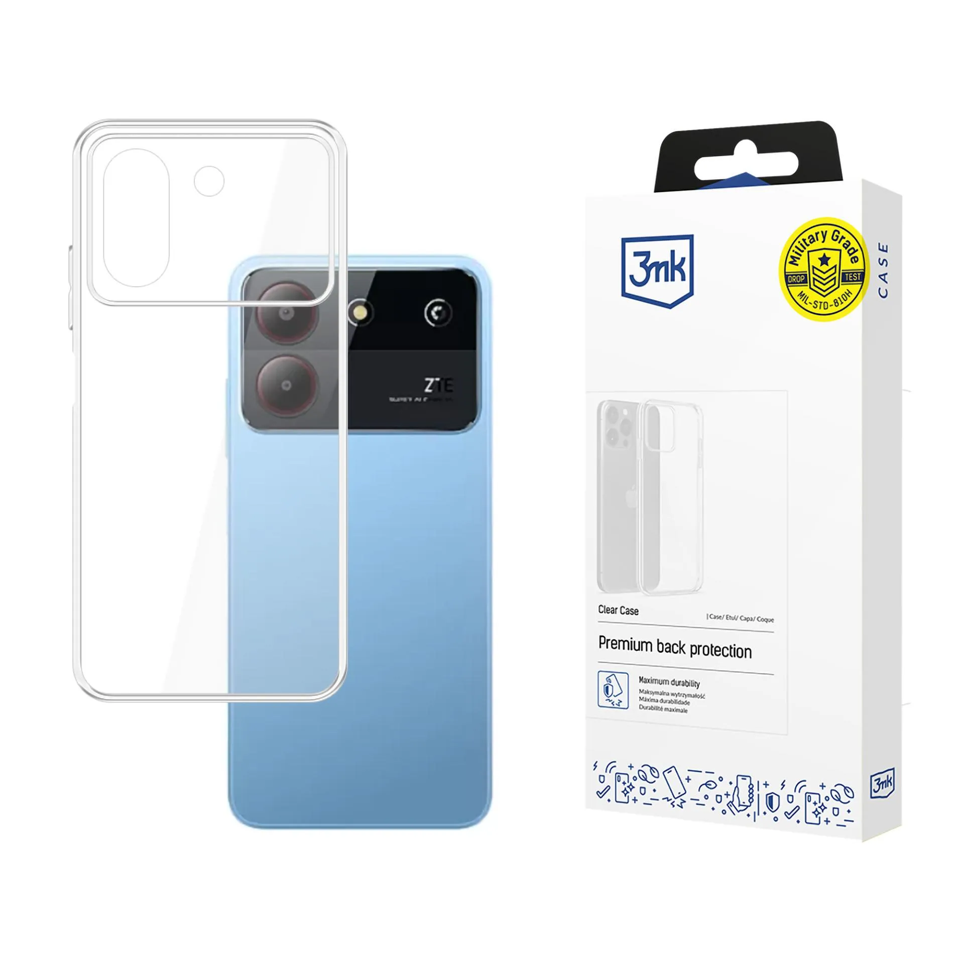 Pouzdro na ZTE Blade A73 4g - 3mk Clear Case
